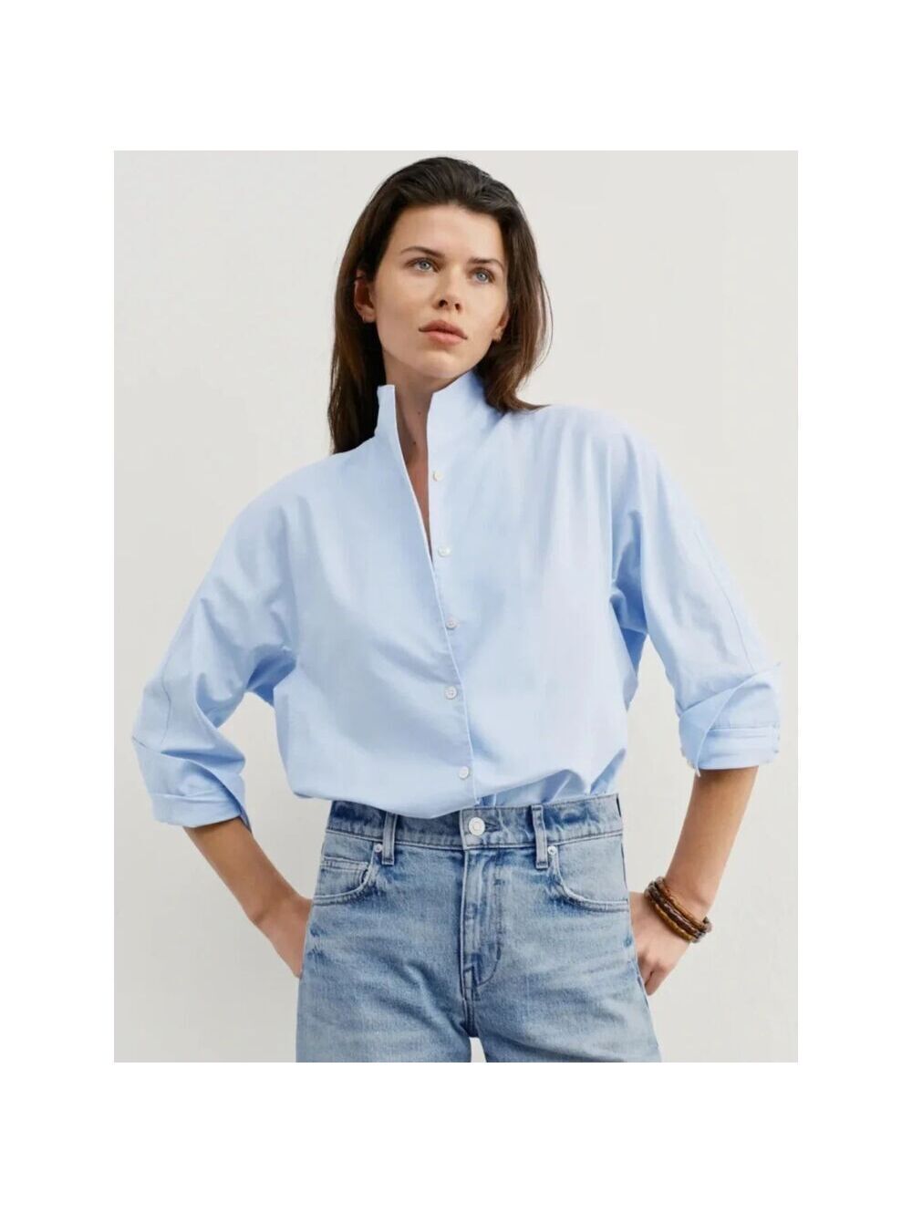 AYR The Tate Button Down Shirt Blue Oxford Women’s Size XSmall XS | New With Tag
